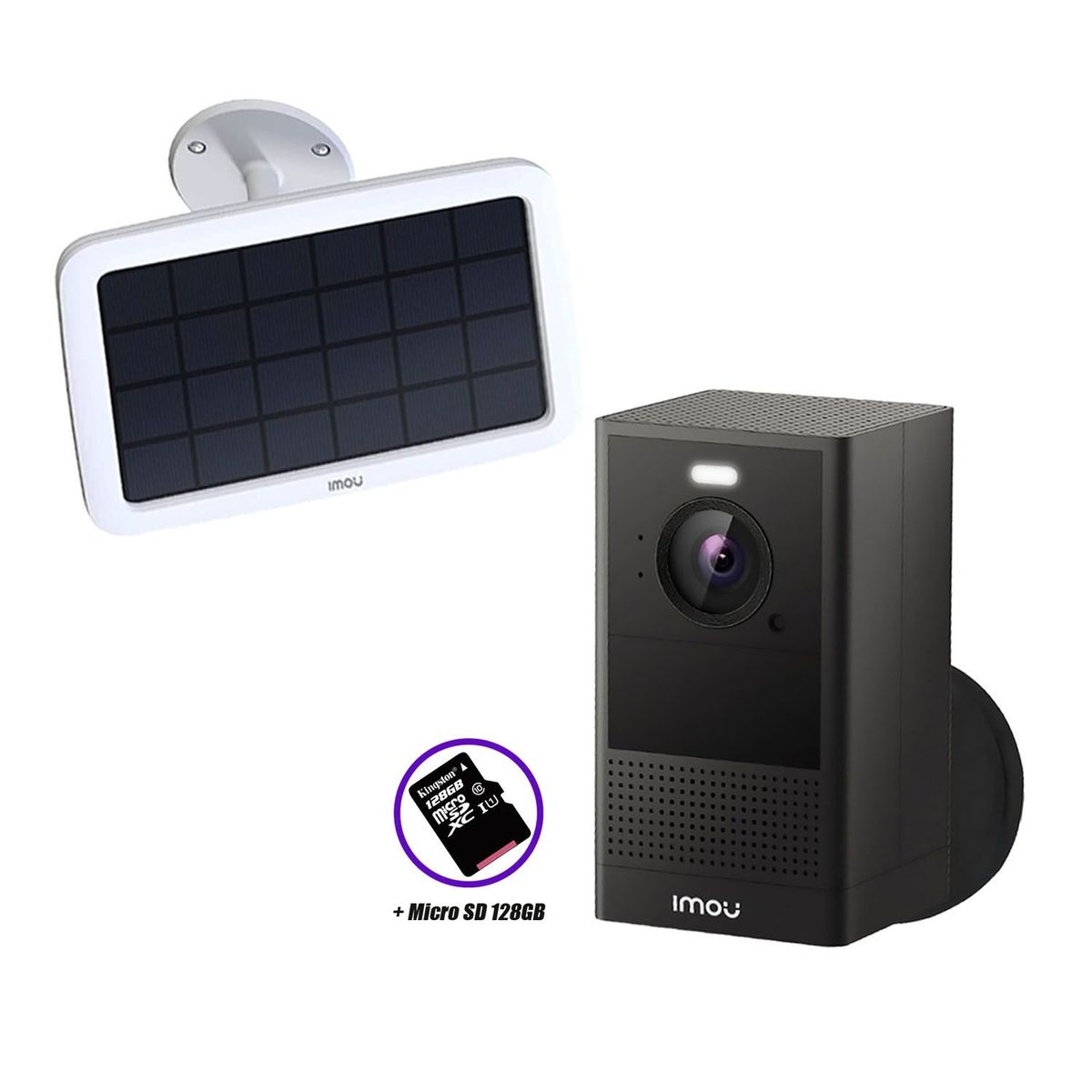 IMOU - Cámara Inalámbrico CELL 2 4MP Panel Solar WiFi 2,4 GHz 5 GHz + SD128GB