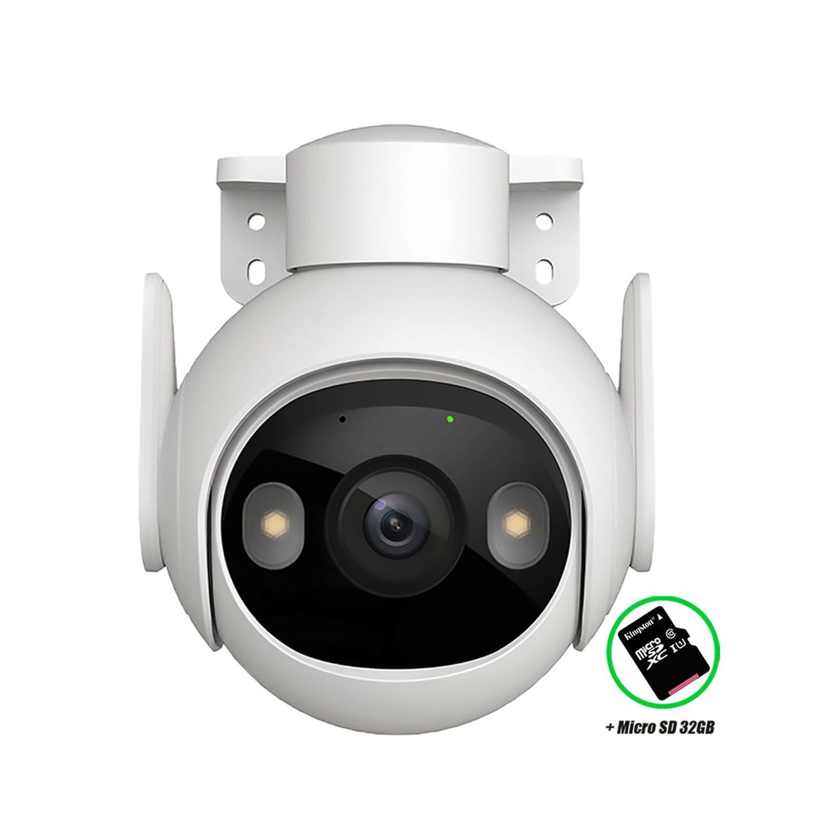 IMOU - Cámara Wi-Fi CRUISER 2 3MP 360º Sirena de 110dB Noche Color + SD 32GB