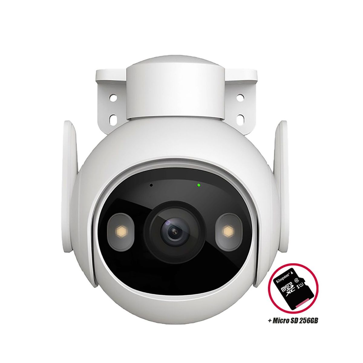 IMOU - Cámara Wi-Fi CRUISER 2 3MP 360º Sirena de 110dB Noche Color + SD 256GB