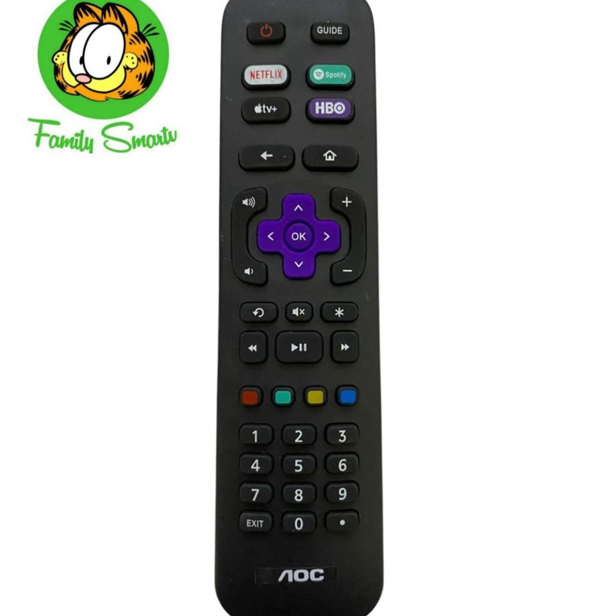 GENERICO - Control Remoto Aoc Roku Tv  Pilas