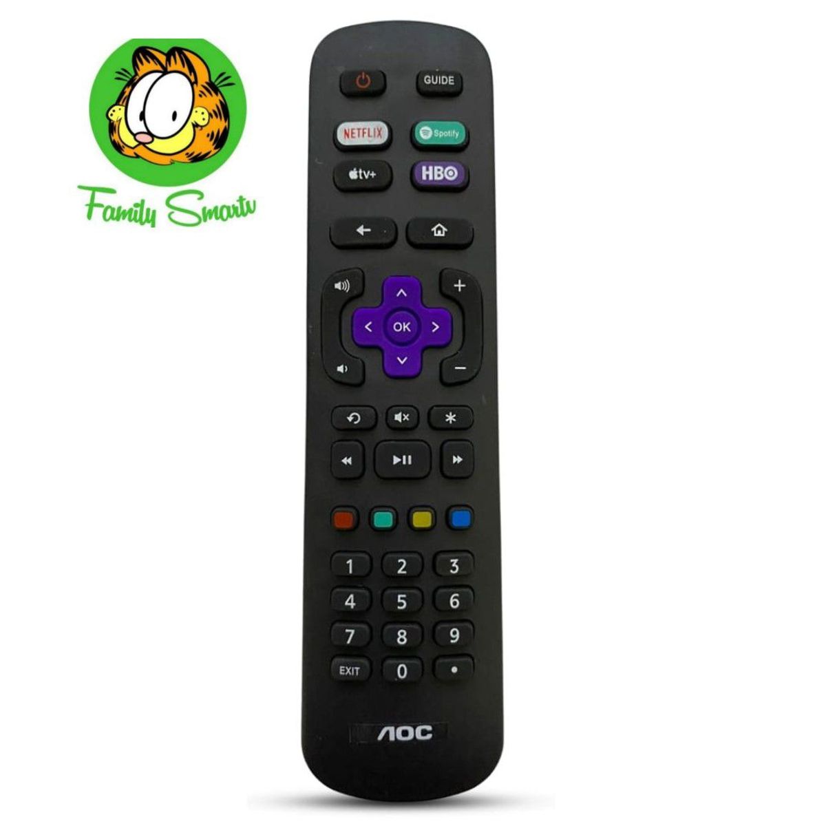 GENERICO - Control Remoto Aoc Roku Tv  Pilas