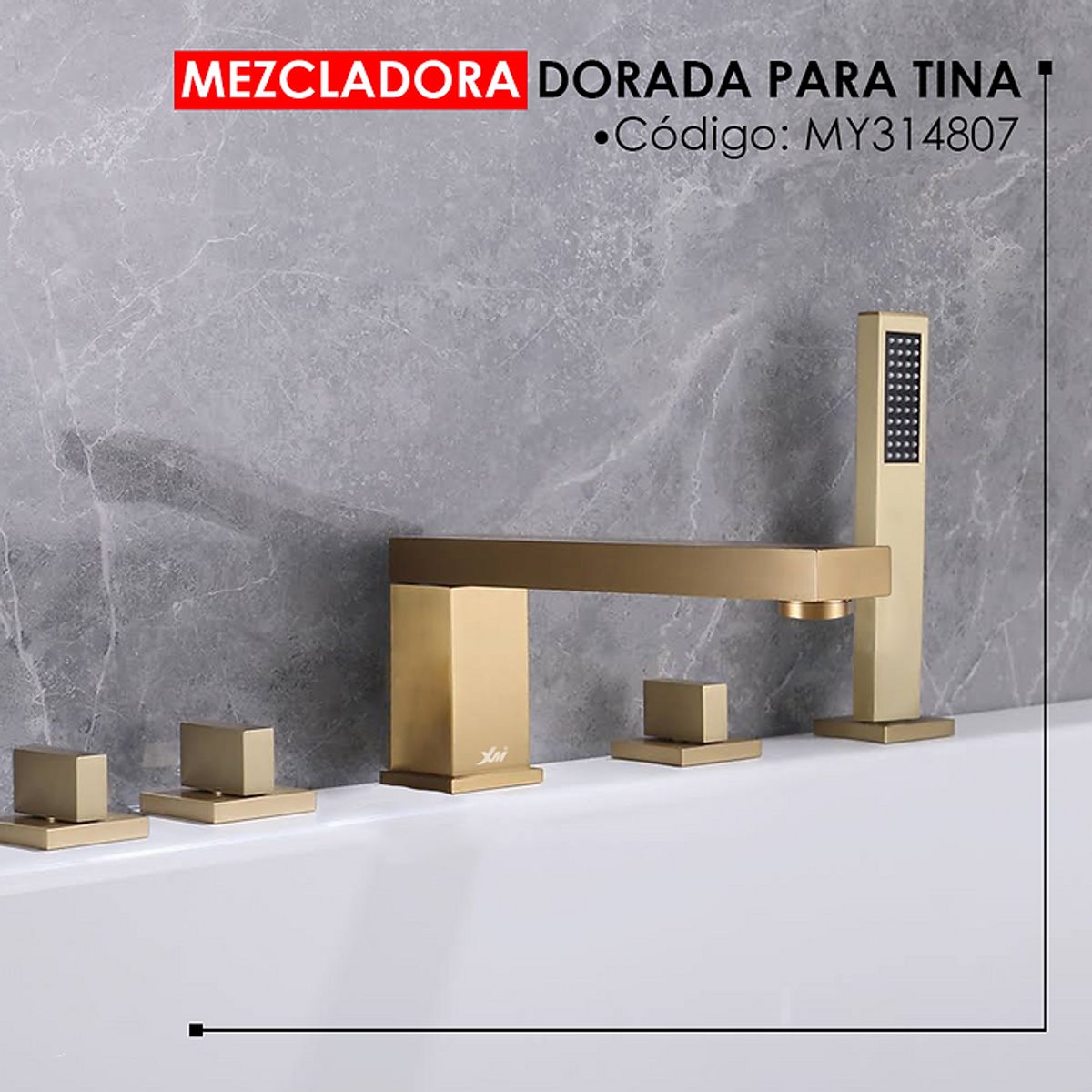 XM - MEZCLADORA PARA JACUZZI DORADO MY314807