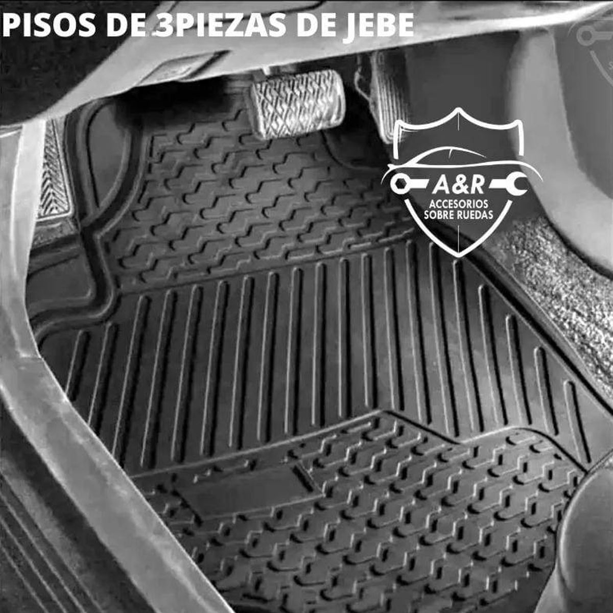 GENERICO - Pisos de Jebe PVC para Autos y Camionetas 3piezas