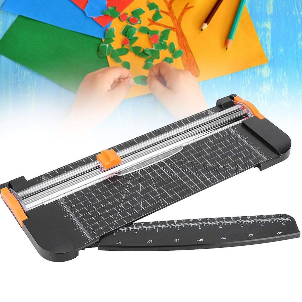 GENERICO - Cortador de papel Manual A4 Mini Guillotina Portatil