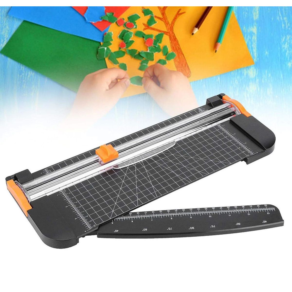 GENERICO - Cortador de papel Manual A4 Mini Guillotina Portatil