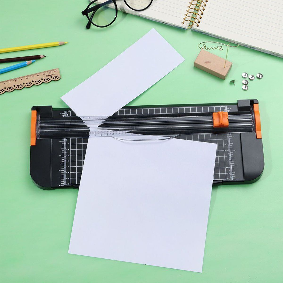 GENERICO - Cortador de papel Manual A4 Mini Guillotina Portatil