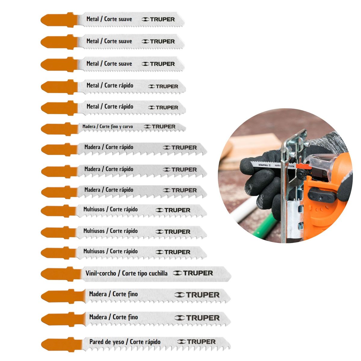 TRUPER - HOJA DE SIERRA PARA SIERRA CALADORA ZANCO T 16 SEGUETAS TRUPER