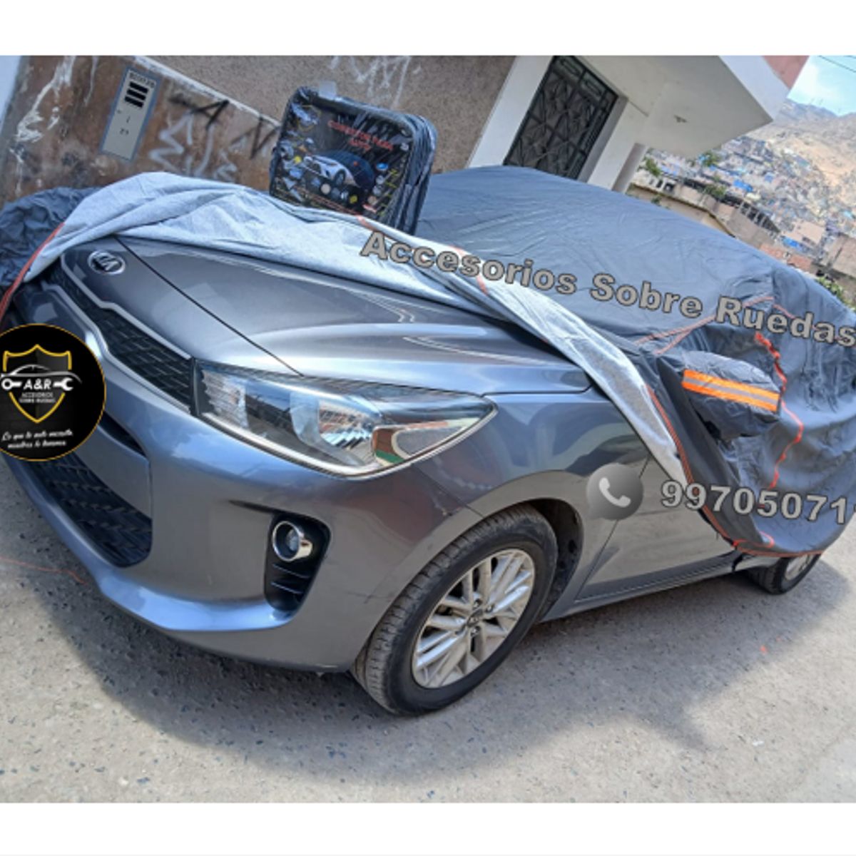 GENERICO - COBERTOR DE AUTO KIA RIO SEDAN Impermeable y Acolchado