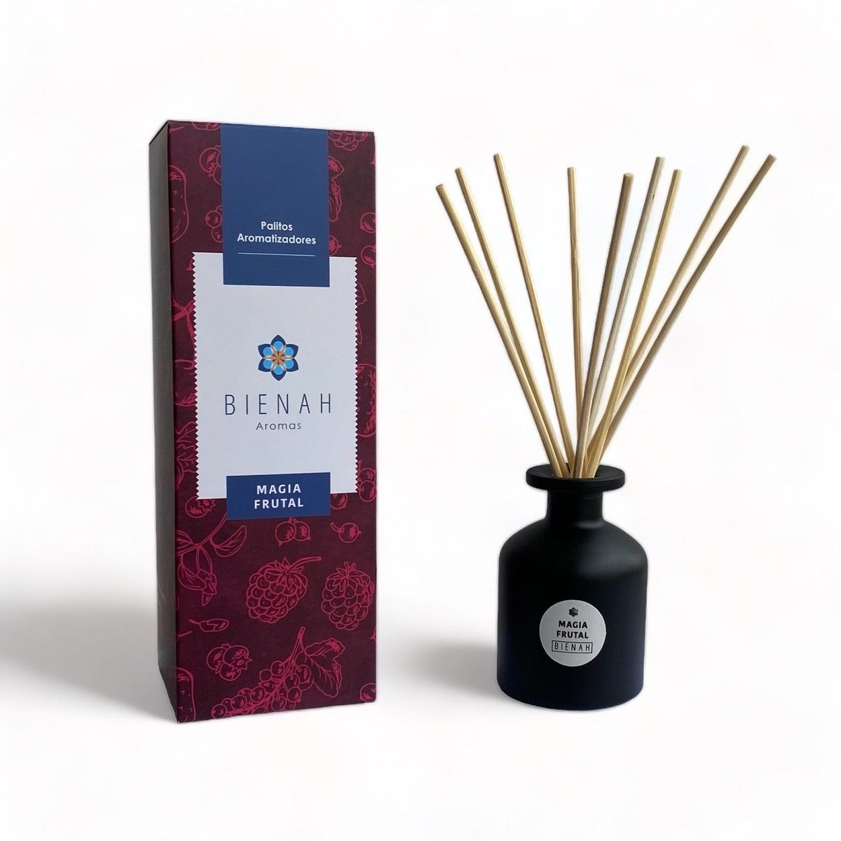 BIENAH - Difusor Palitos Aromatizadores Bienah Magia Frutal 100 ml Frutos Rojos - Aroma
