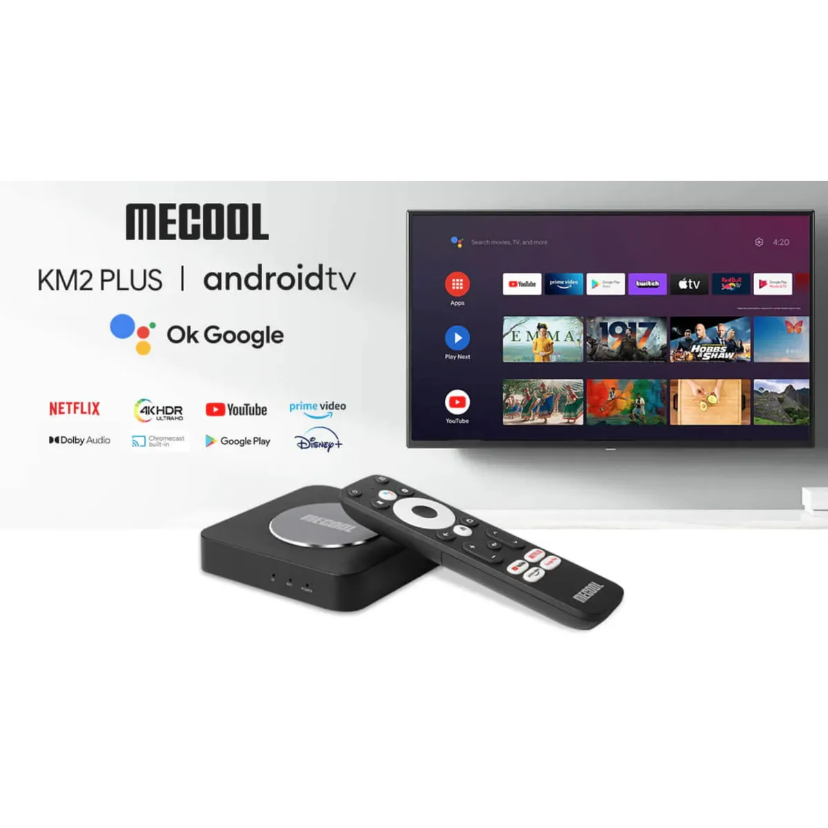 MECOOL - Mecool Km2 Plus Tv Box con Android Google Certificado 16GB