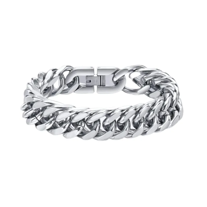 GENERICO - Pulsera Cubana para Hombre Modelo Titán x 15 mm de Grosor