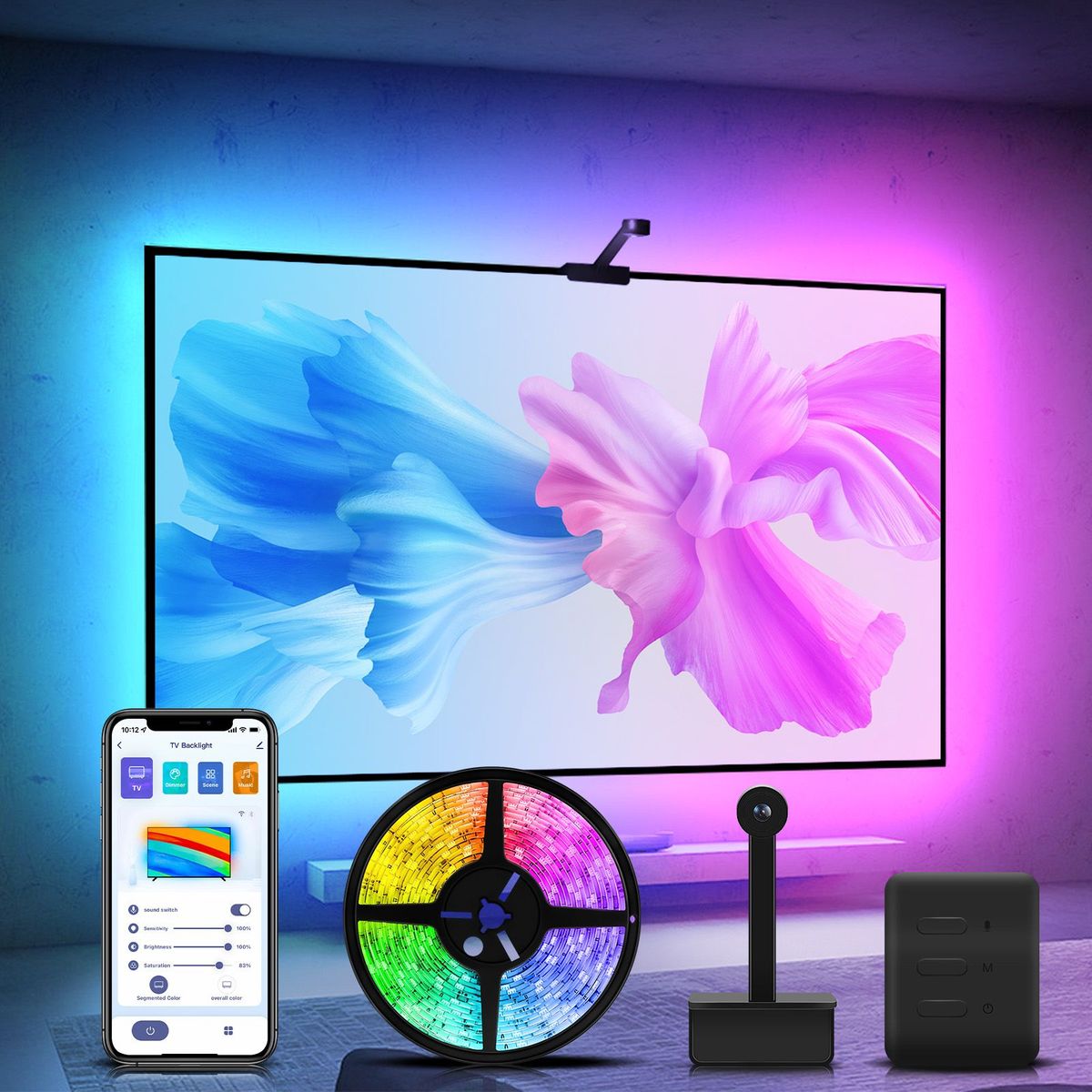 MADTRONIX - Tira Led Ambilight con Camara para TV 55 a 65 no Govee