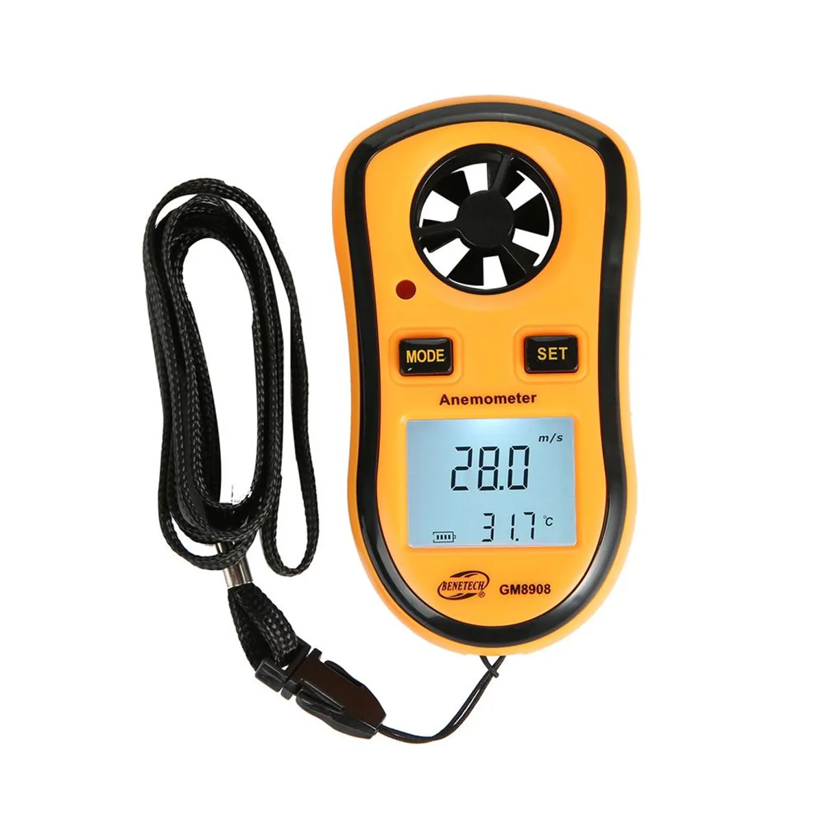 BENETECH - Mini Anemómetro Termómetro Medidor Velocidad Viento - BENETECH GM8908