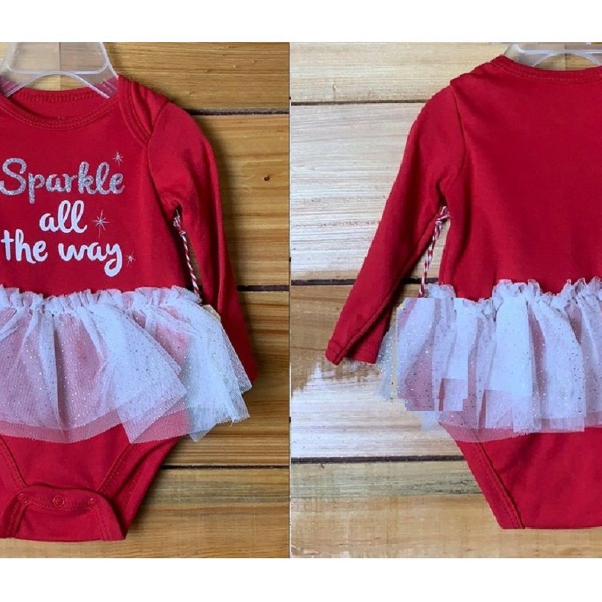 OEM - ENTERIZO BEBE TUTU BODY ROJO TALLA 12 MESES TRAÍDO DE USA