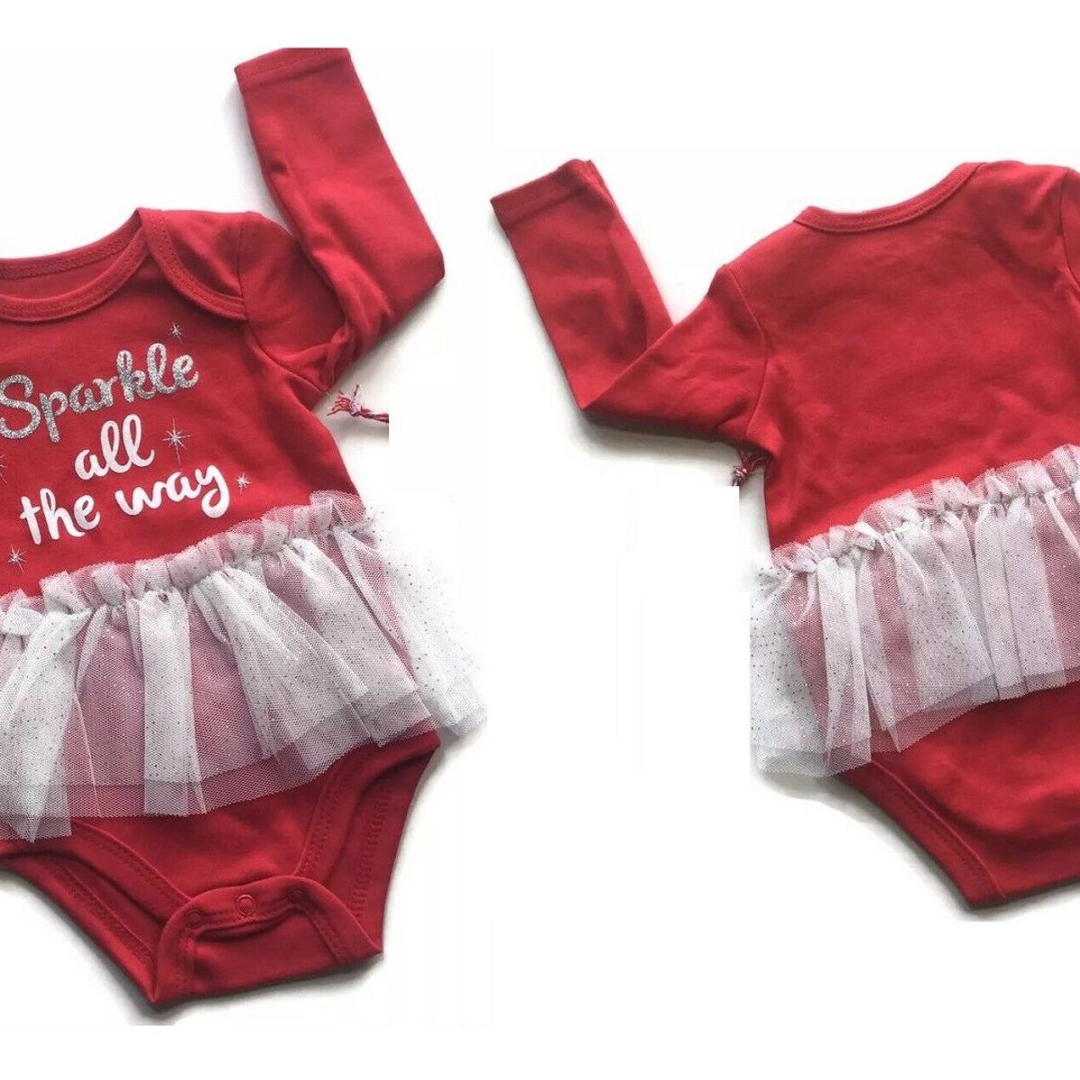 OEM - ENTERIZO BEBE TUTU BODY ROJO TALLA 12 MESES TRAÍDO DE USA