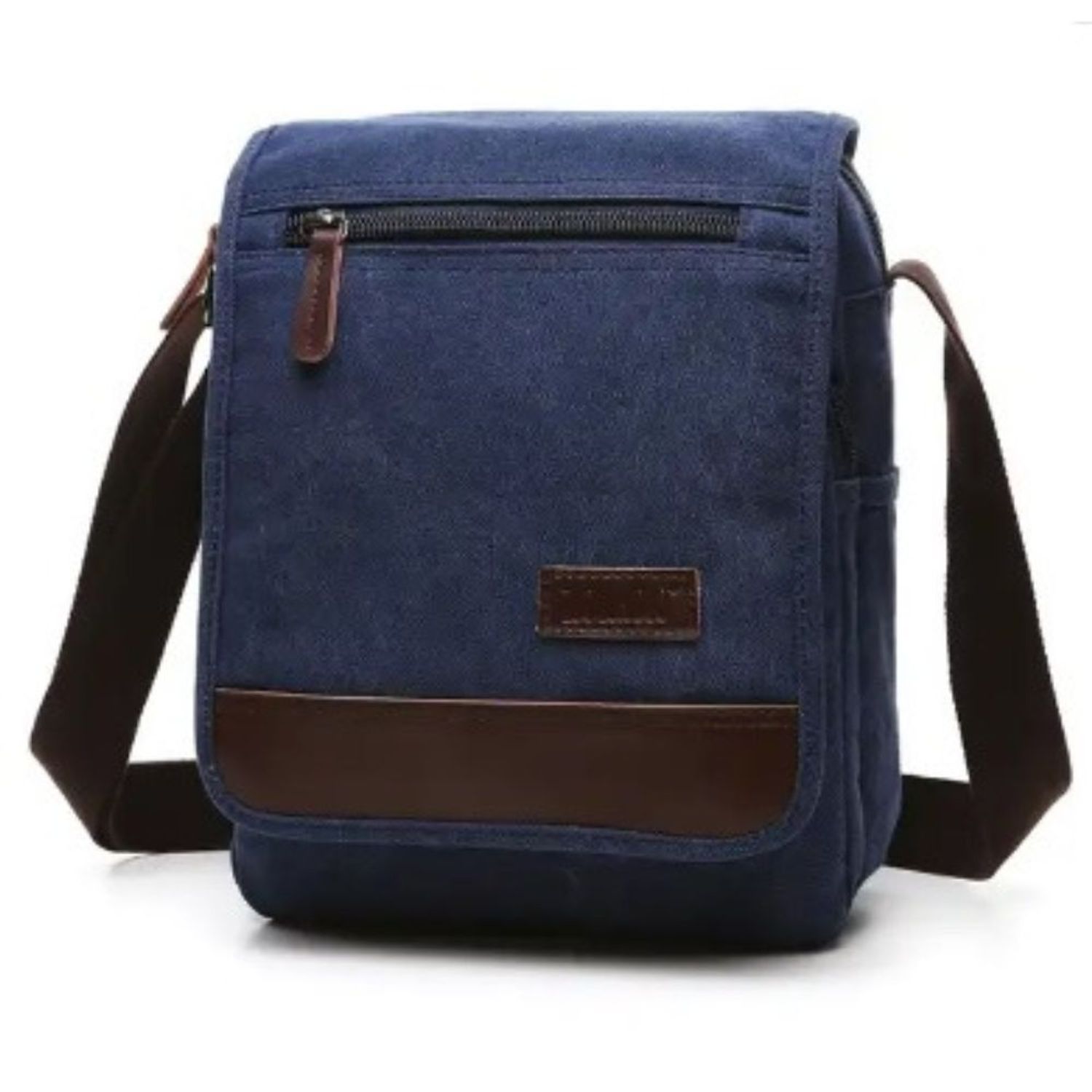 Morral de tela Lona porta documento tablet celular color AZUL