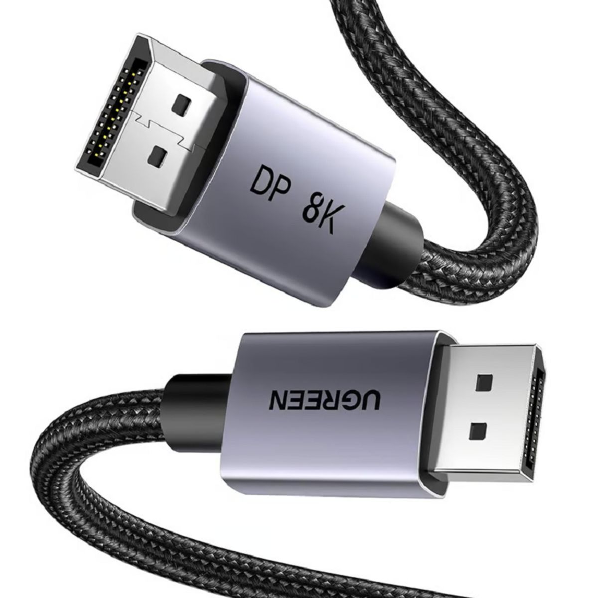 UGREEN - Displayport 1.4 Cable Nylon 2m 8k 4k 2k Pc Laptop Gamer Tv