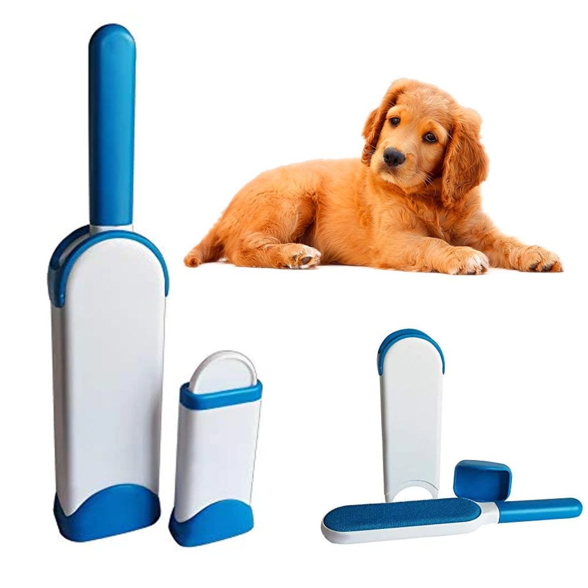 HOLGU - Set Cepillo Quita Pelo De Mascotas Pelusa Portátil