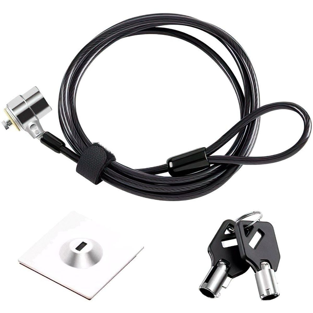 GENERICO - MONTECH - Cable de Seguridad con Placa adhesiva y Llave para Tablet