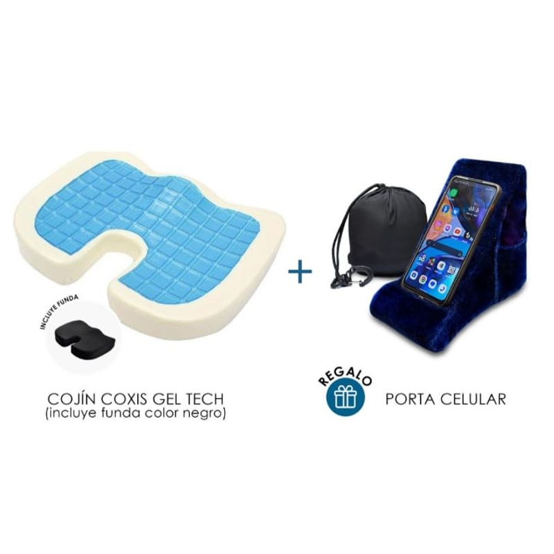 TERAFLEX - COJIN COXIS CON GEL FRIO  REGALO PORTACELULAR  TERAFLEX  46x35x7 CM