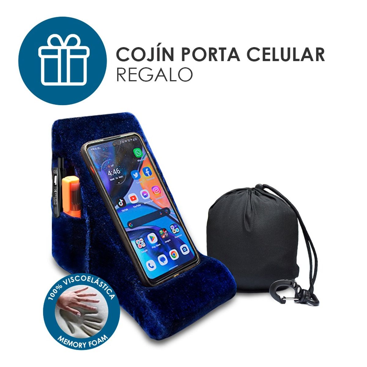 TERAFLEX - COJIN COXIS CON GEL FRIO  REGALO PORTACELULAR  TERAFLEX  46x35x7 CM