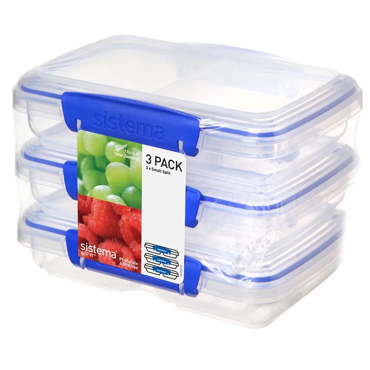 SISTEMA - Juego de 3 Contenedores Pequeño para Alimentos Sistema 1513ZS