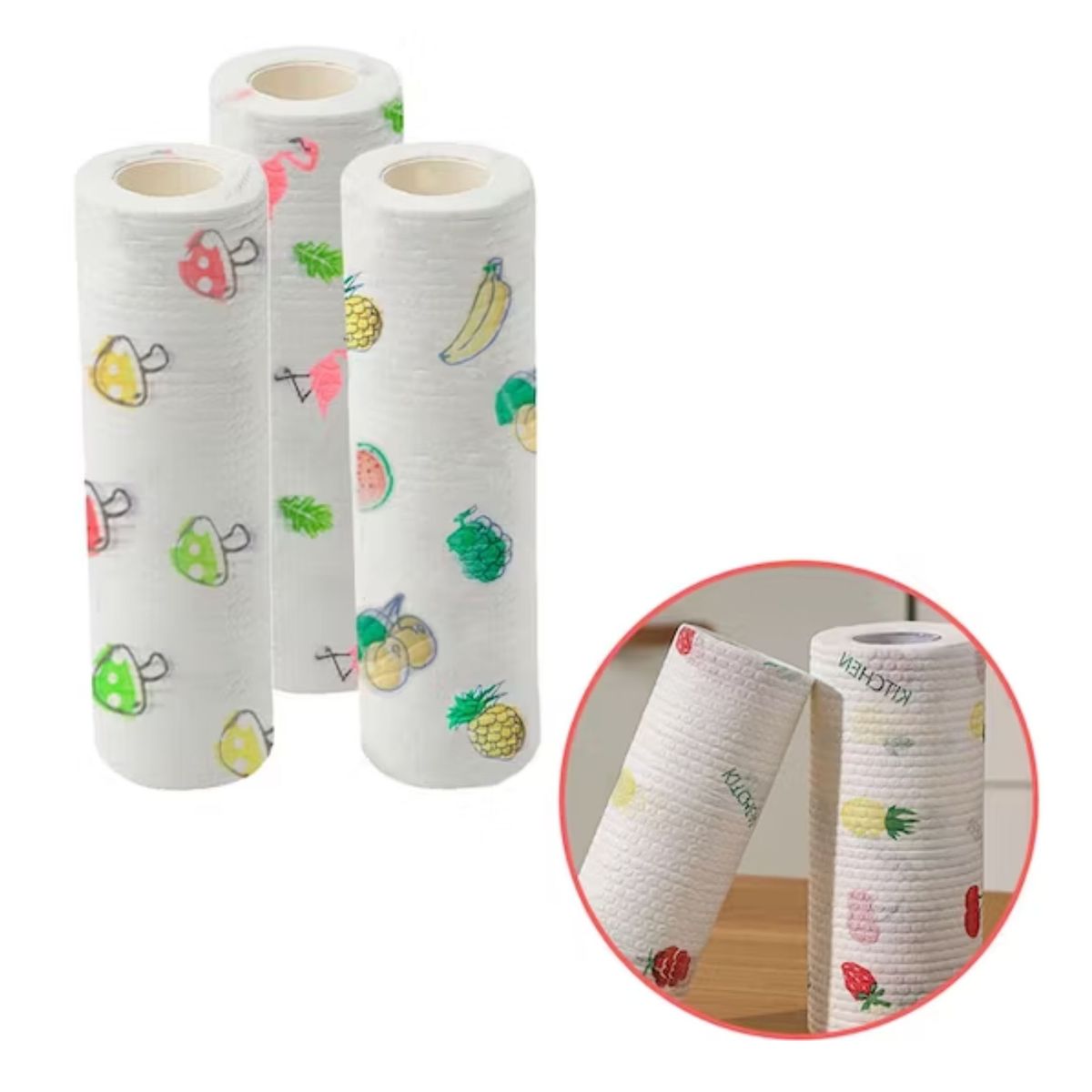 GENERICO - Papel toalla reutilizable paño en rollo x 2