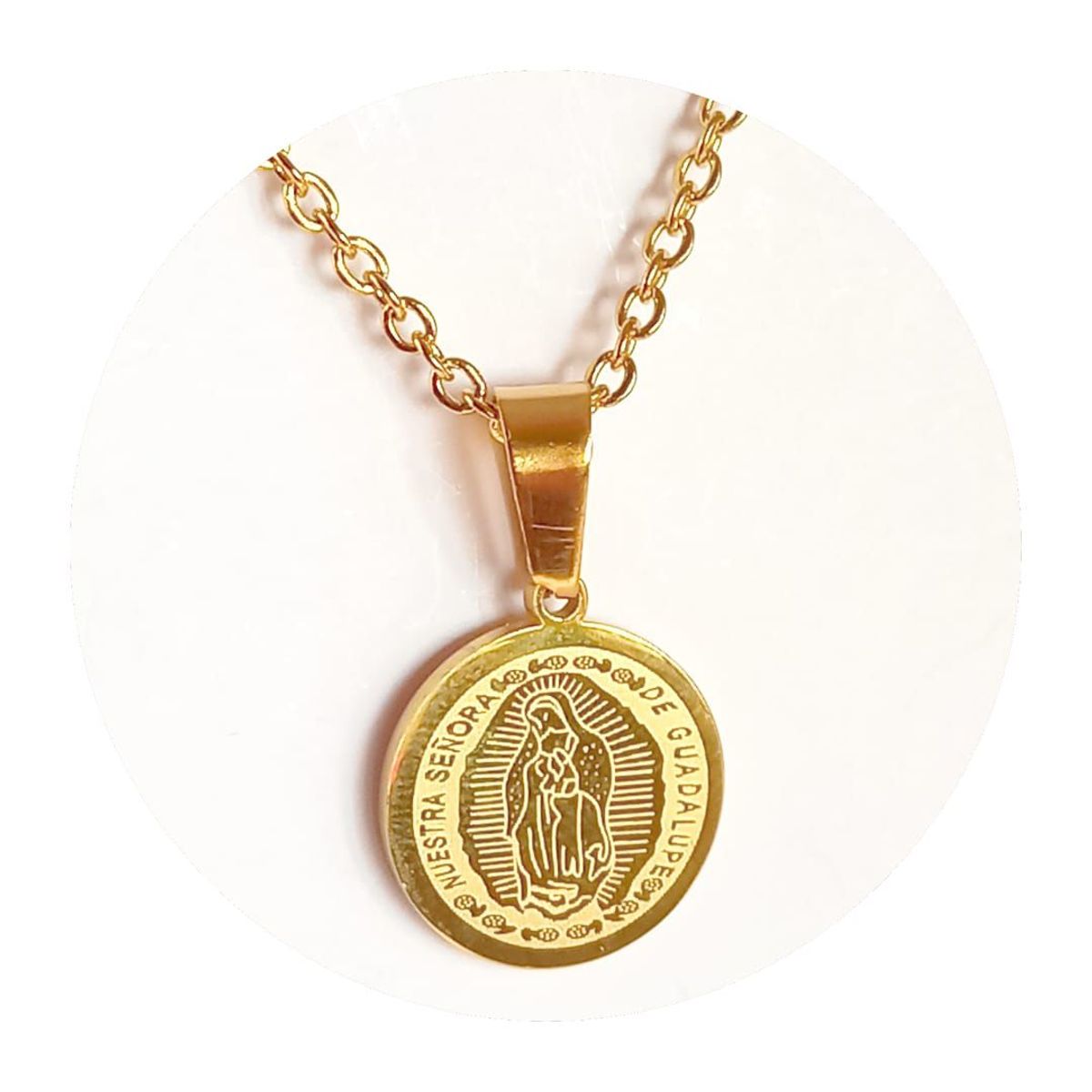 GENERICO - Collar Medalla Virgen Nuestra Señora de Guadalupe