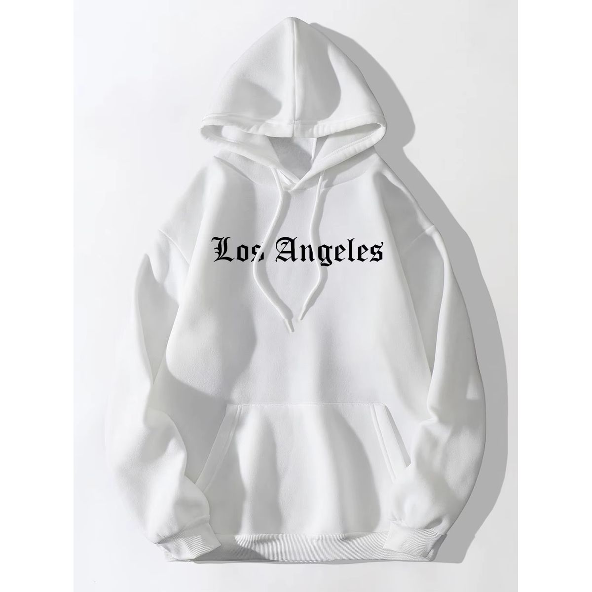 PEACE AND LOVE - Polera con Capucha Blanca Mujer Los Angeles Peace And Love