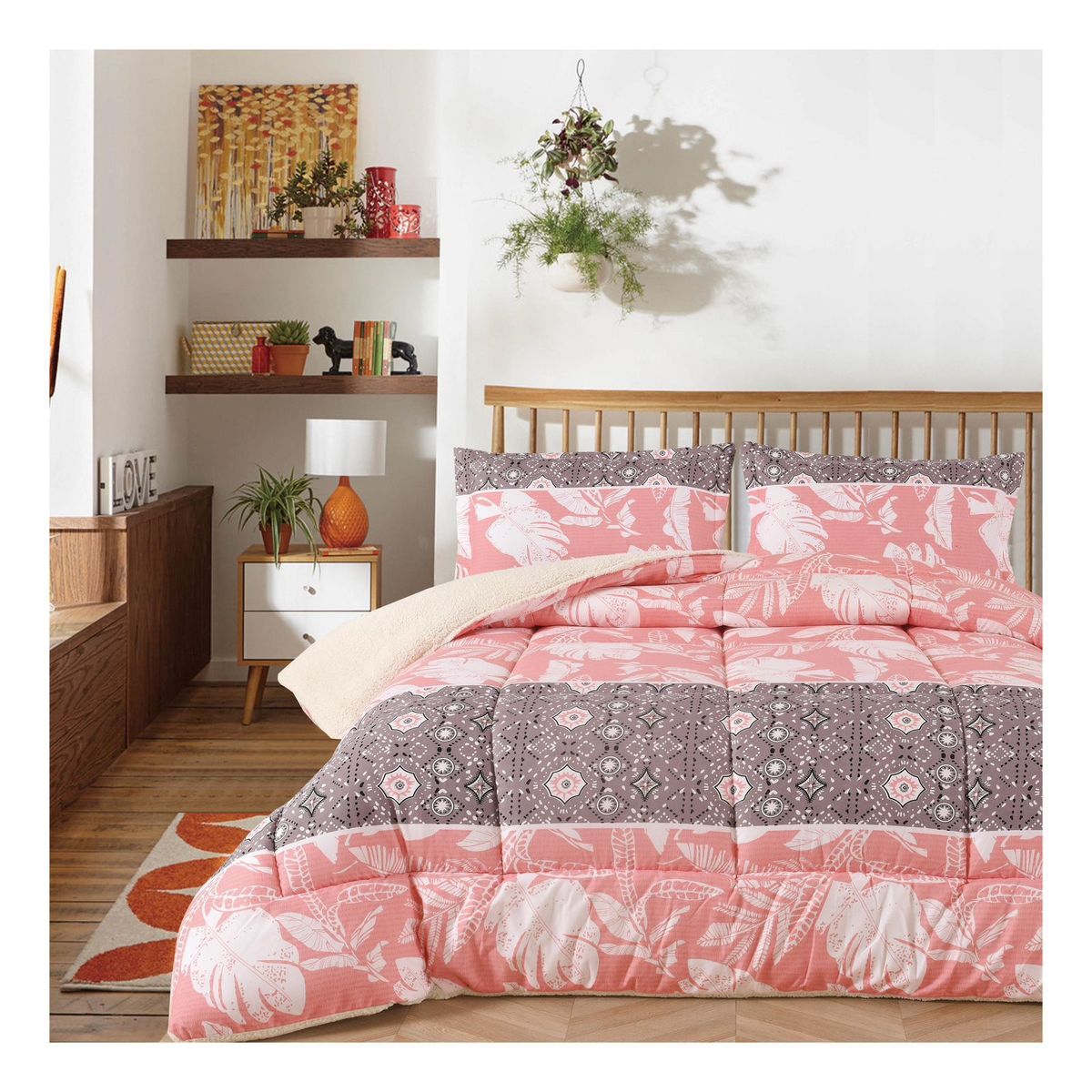 VENECIA - Set de Edredón KING con Carnero + Juego de Sábanas + Fundas 100% Calidad