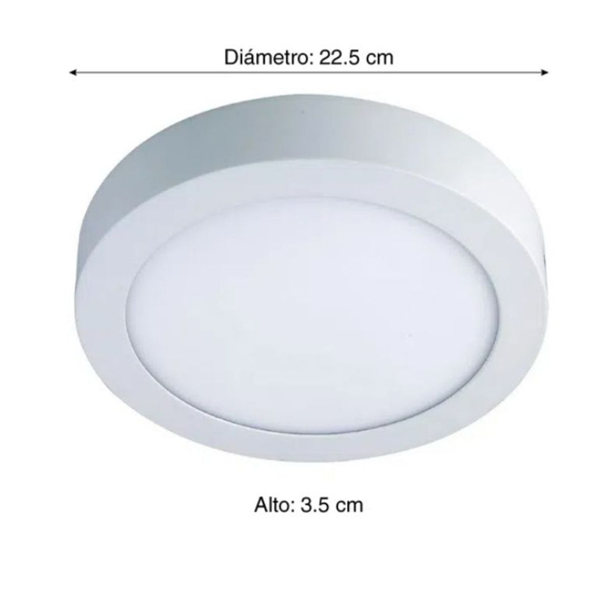 GENERICO - Lampara de techo para sobreponer led circular 24w luz calida