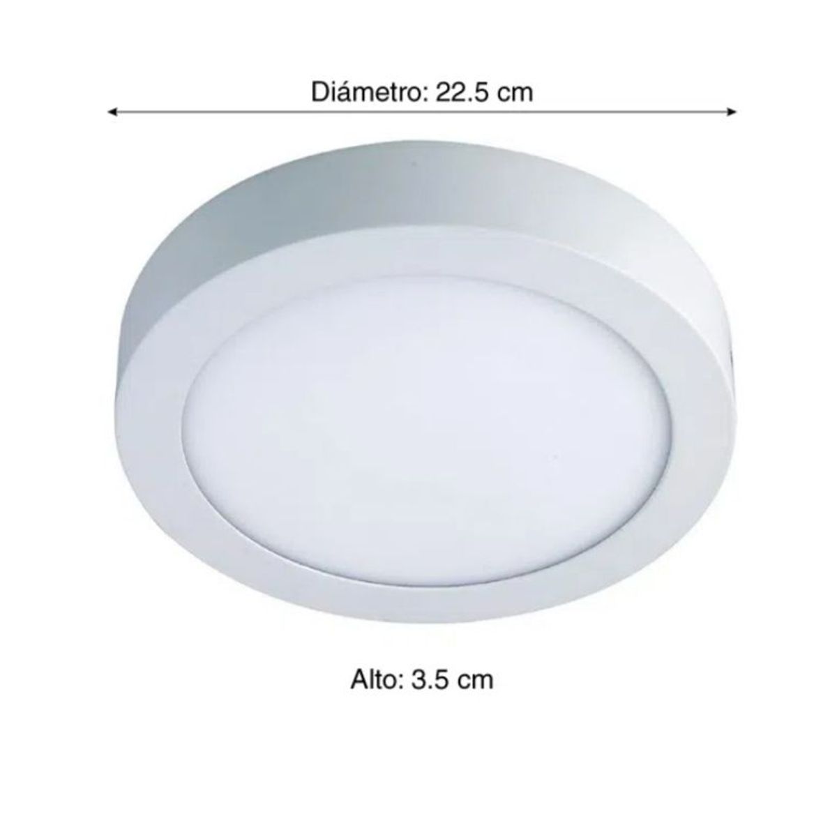 GENERICO - Lampara de techo para sobreponer led circular 24w luz calida