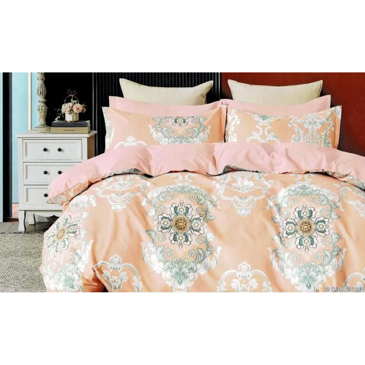 MINGDA - Set de Edredon Invierno 1.5 pz tela con carnero de 5 Piezas