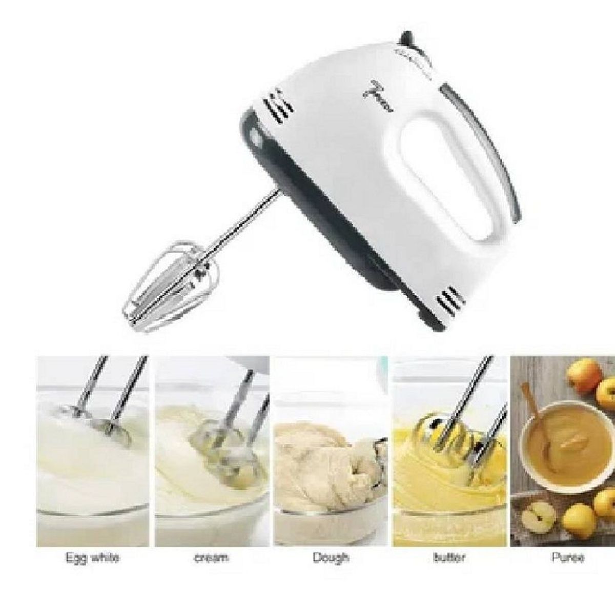 GENERICO - Mini Batidora Electrica con 7Velocidades Batidor de Huevos