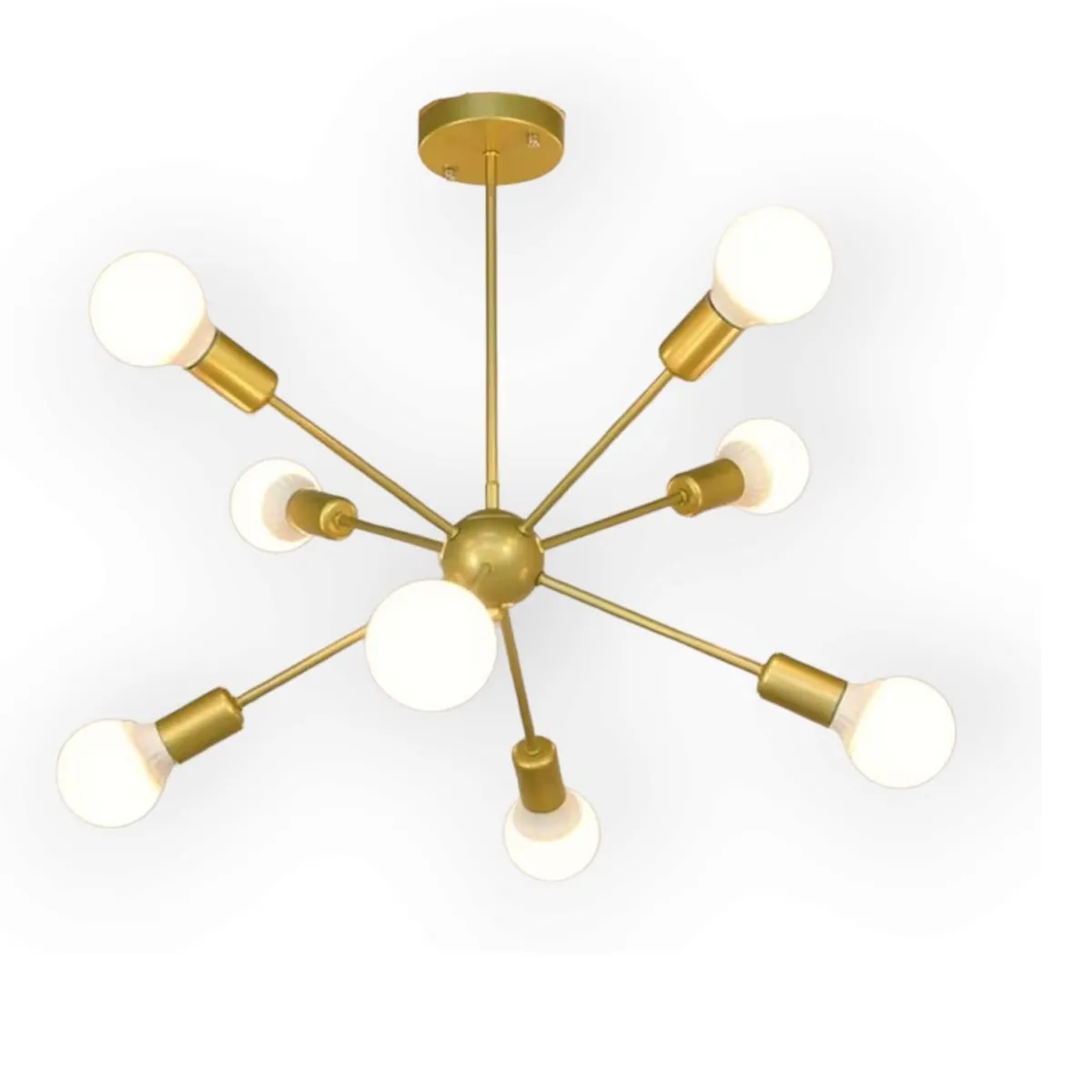 GENERICO - Lámpara Colgante Octopus Dorado 8 Luces, Focos