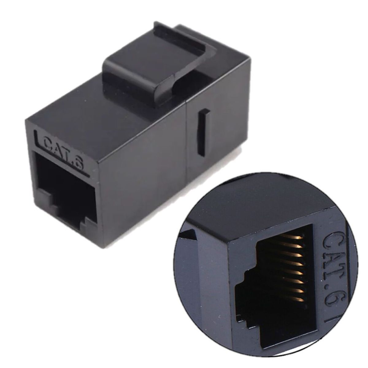 OEM - Acoplador en Línea RJ45-RJ45 CAT6 CAT5E UTP Jack Keystone Hembra