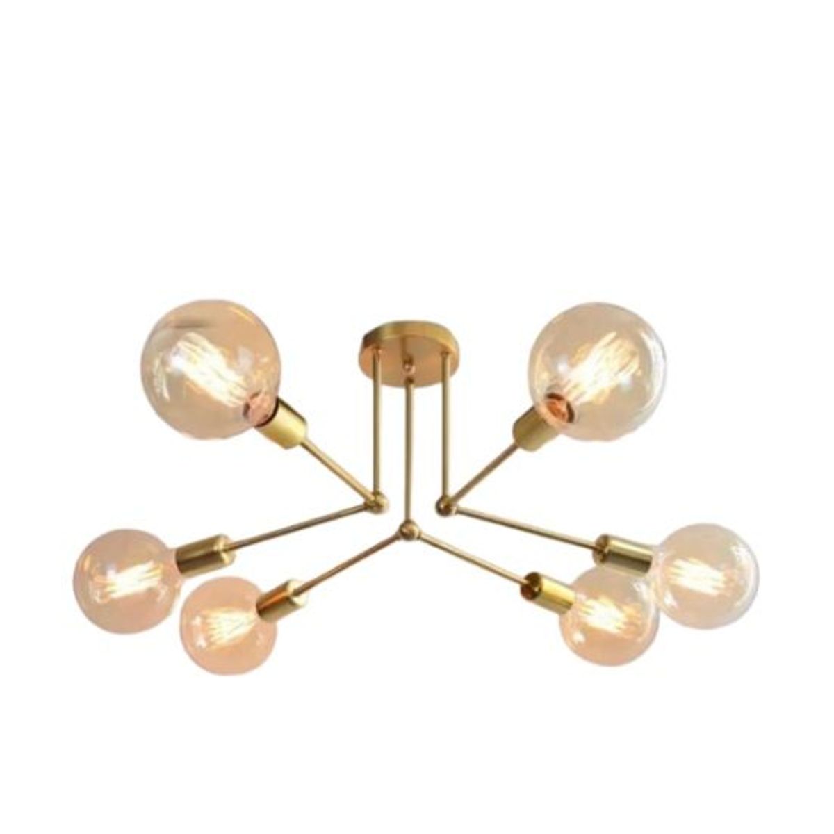 GENERICO - Lámpara de techo Venecia dorado  INCLUYE 6 focos.