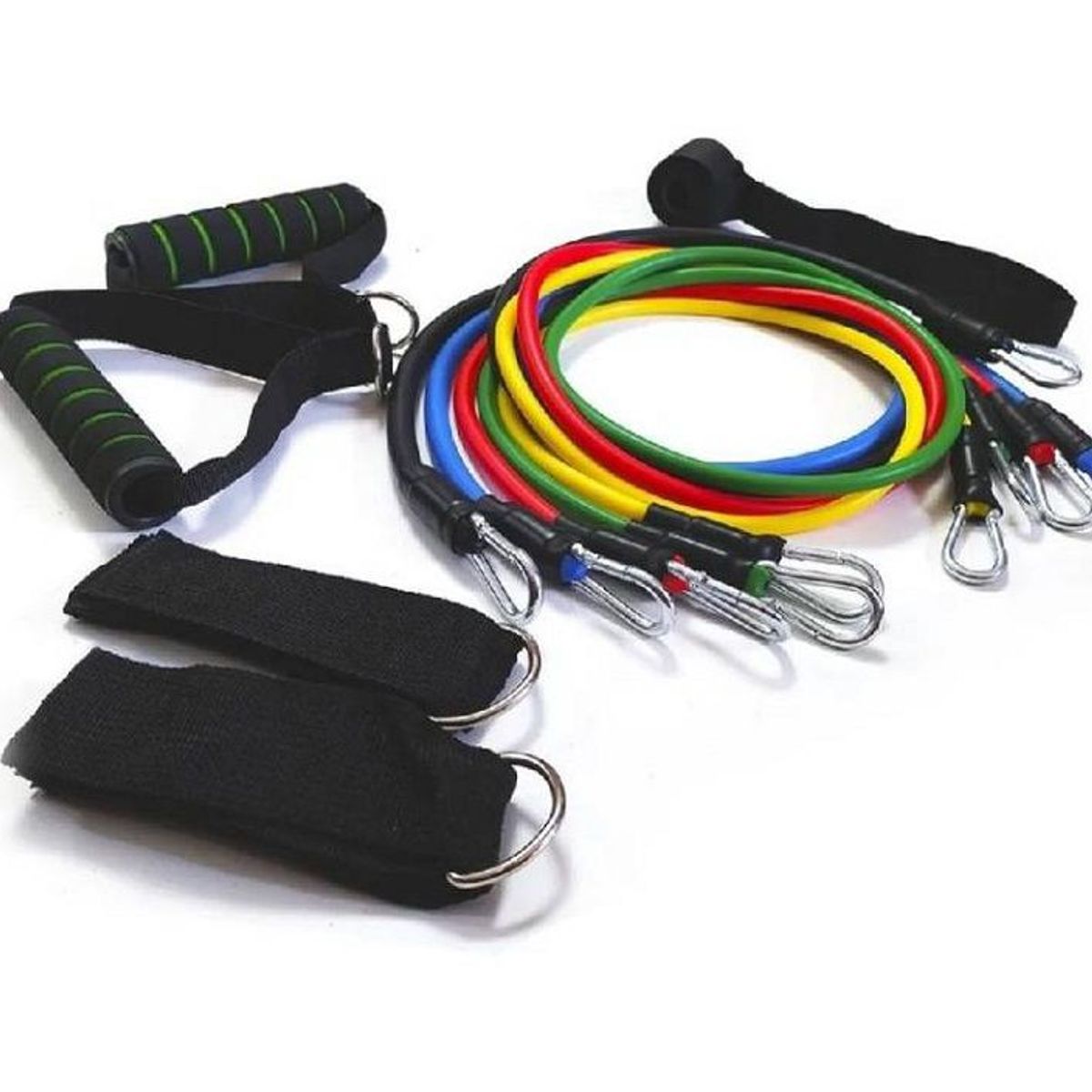 GENERICO - Set de 5 ligas resistencia elástica ejercicios pilates gym