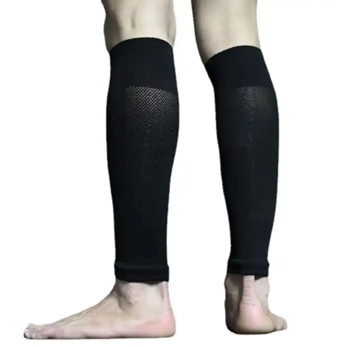 GENERICO - Medias Deportivas Cortadas de Fútbol Sin Pies - Negro