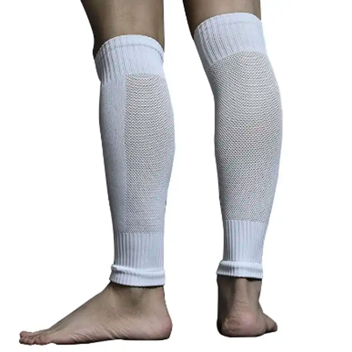 GENERICO - Medias Deportivas Cortadas de Fútbol Sin Pies - Blanco