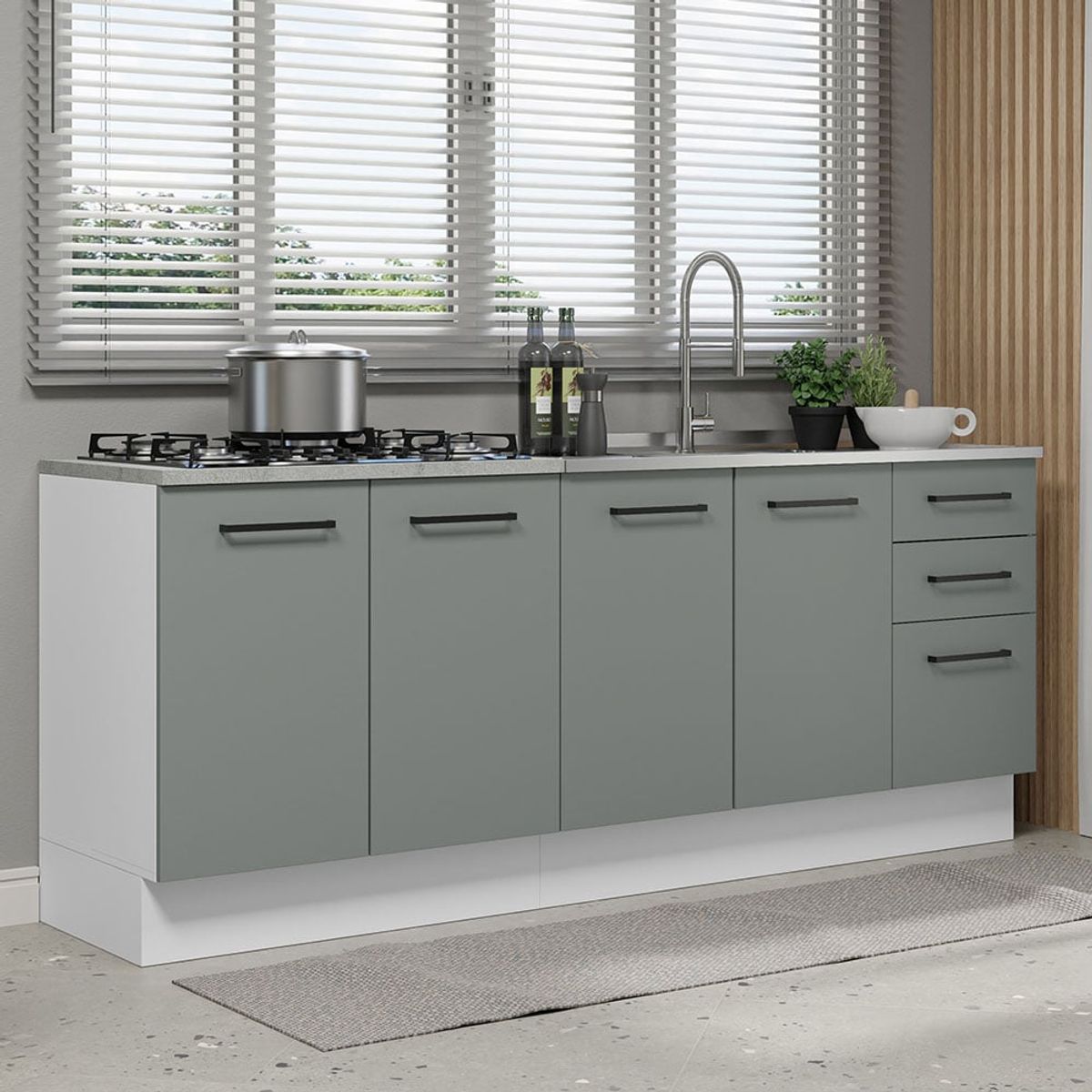 MADESA - Kit con 2 Muebles de Cocina Agata 200 cm