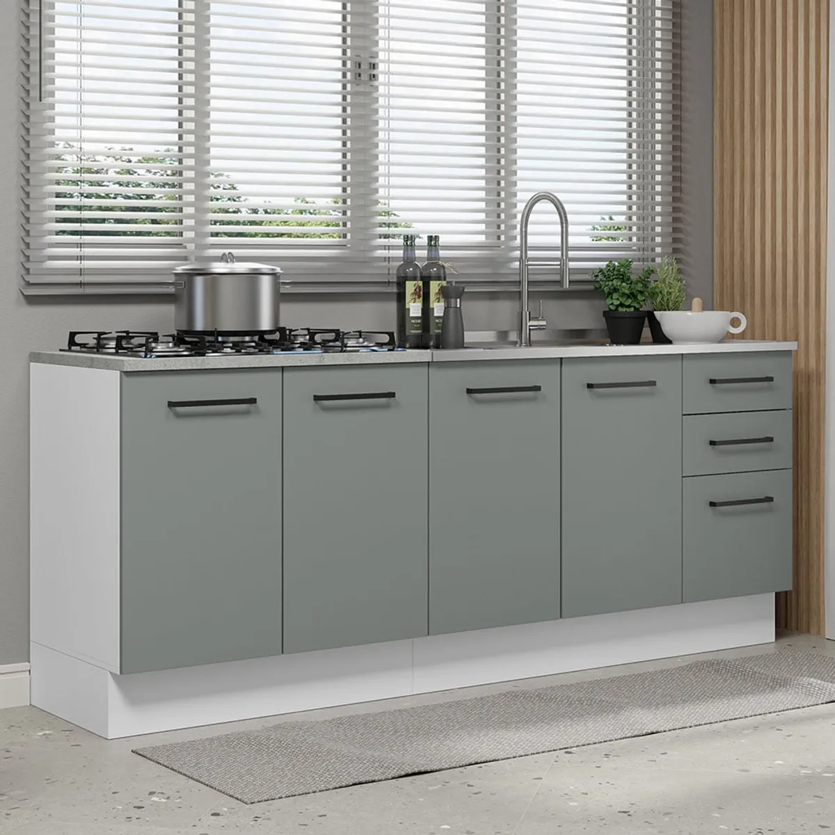 MADESA - Kit con 2 Muebles de Cocina Agata 200 cm