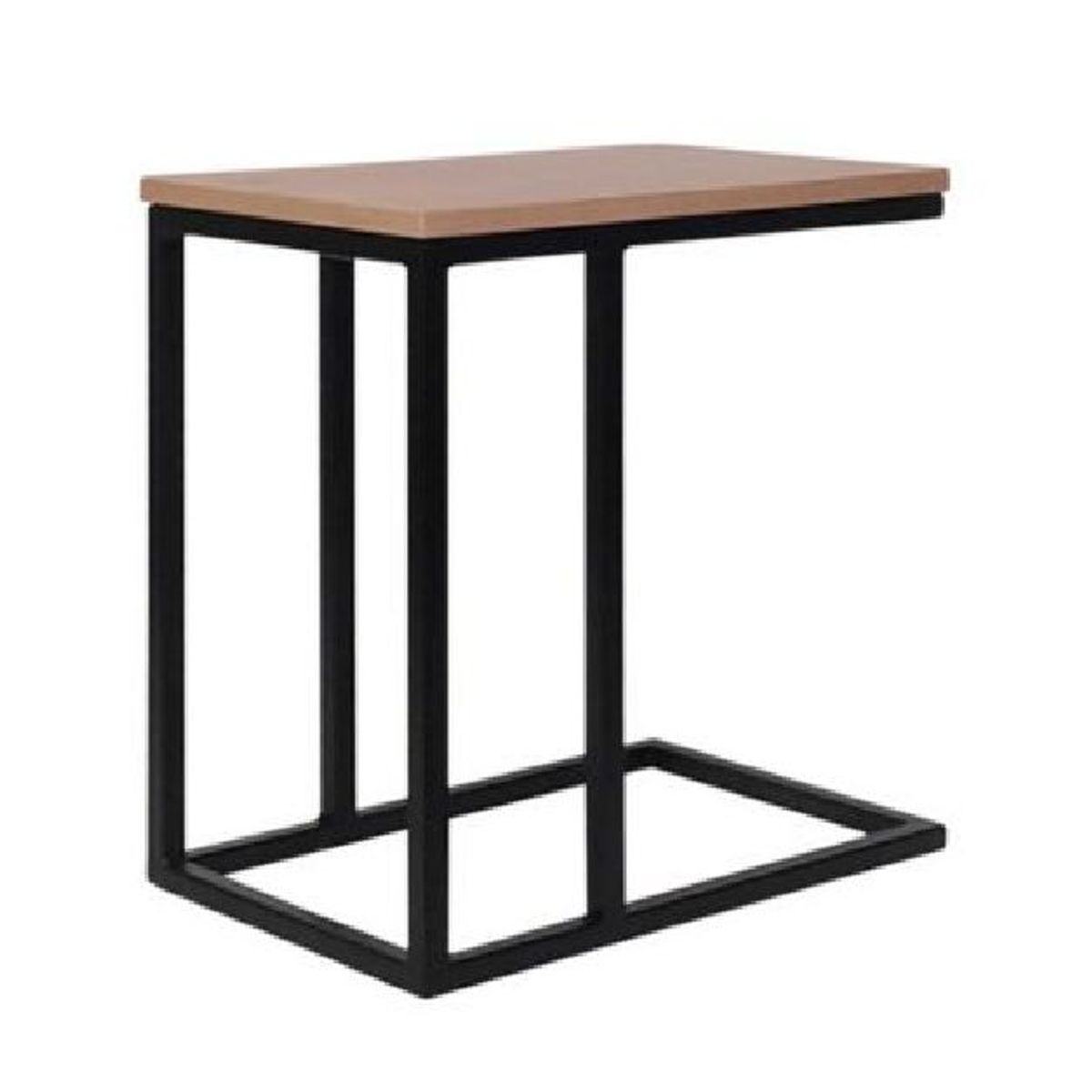 ZIYAZ - Escritorio Auxiliar Tipo C 50x30x45 ROVERE   B NEGRO