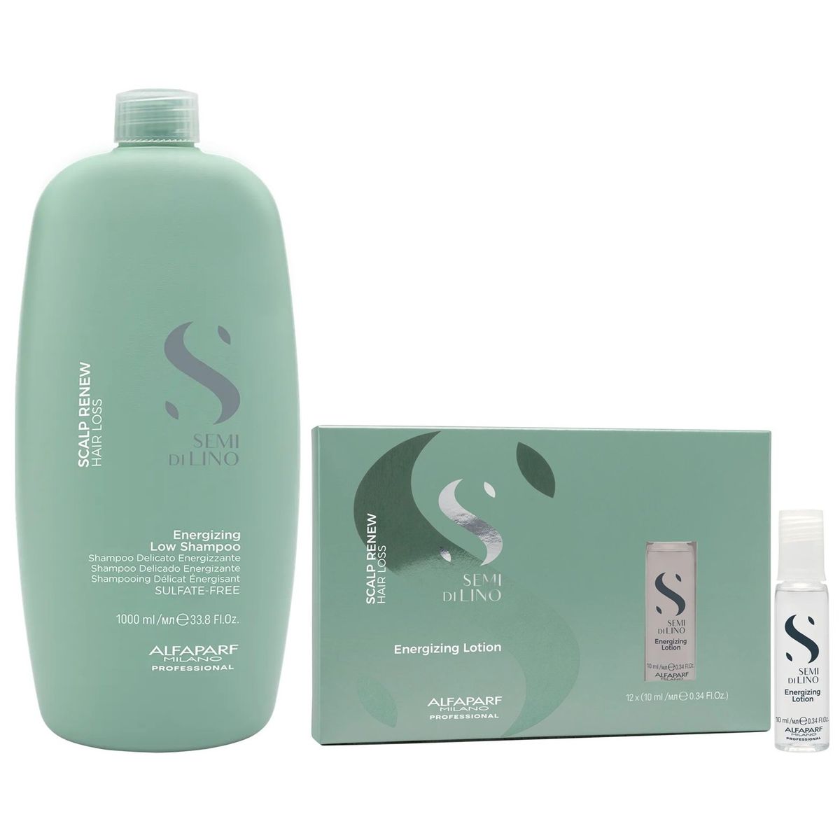 ALFAPARF MILANO - Shampoo Anticaída 1000ml  Ampollas Alfaparf Scalp Renew Hair Loss