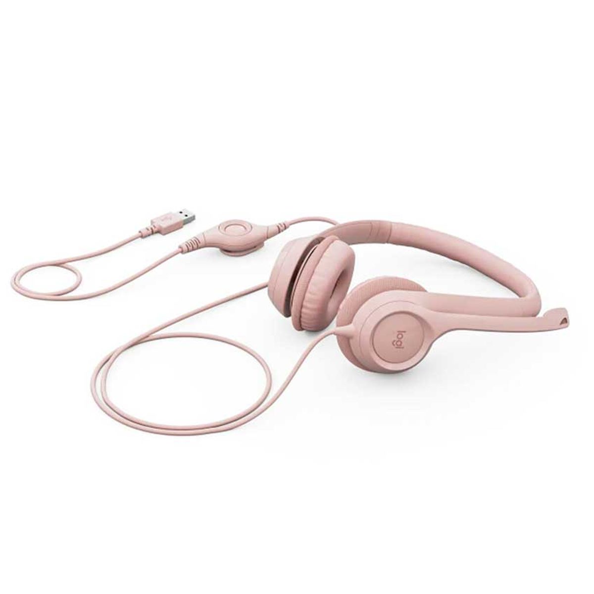 LOGITECH - Audífono Logitech H390 USB Call Center Cancelación de Ruido - Rosa