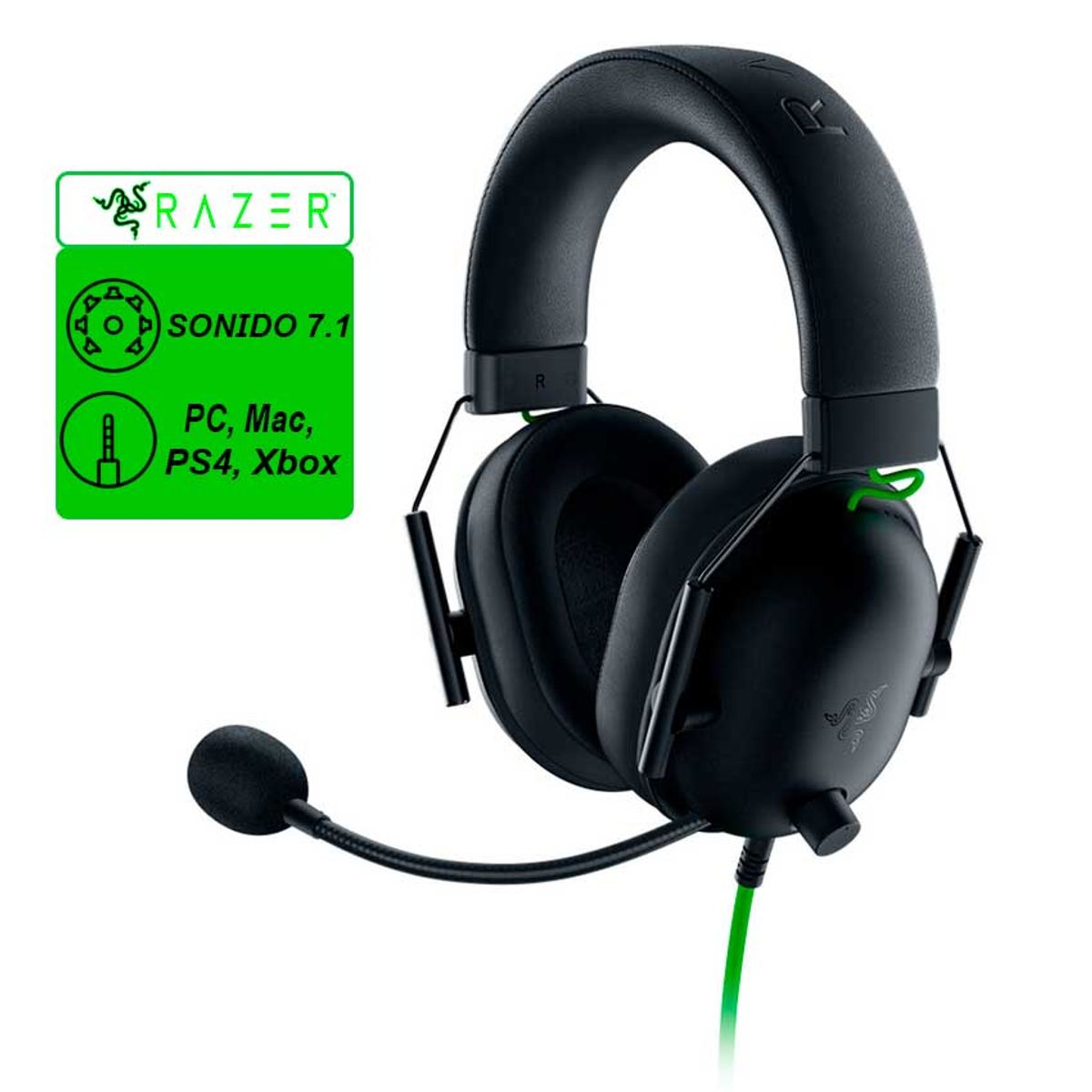 RAZER - Audífono Razer BLACKSHARK V2 X Audio 7.1 Negro