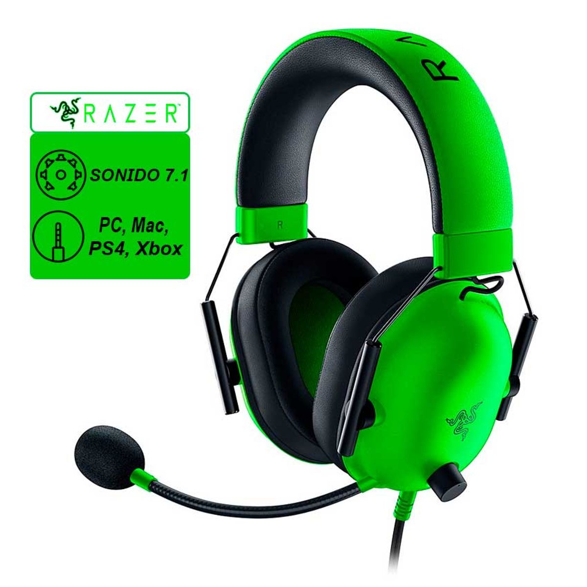 RAZER - Audífono Razer BLACKSHARK V2 X Audio 7.1 Verde