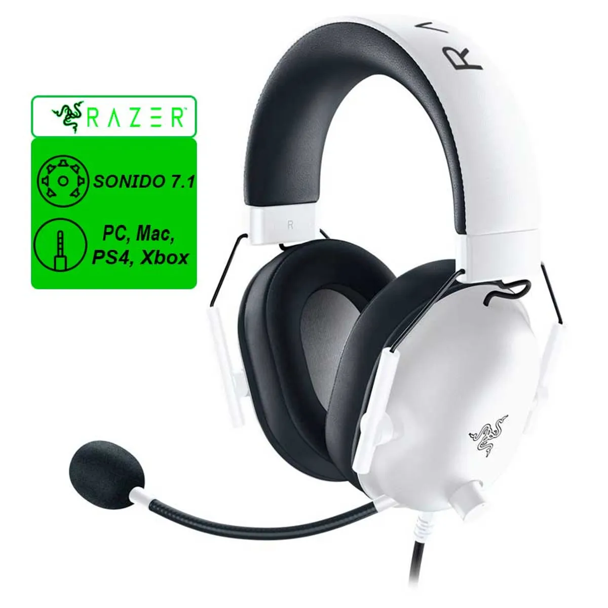 RAZER - Audífono Razer BLACKSHARK V2 X Audio 7.1 Blanco