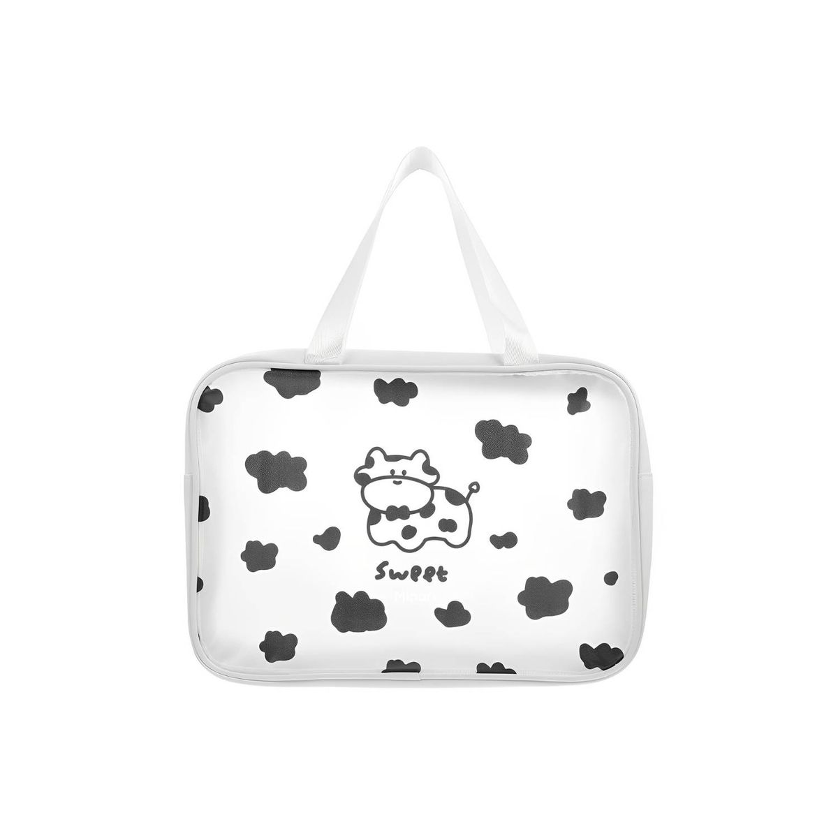 GENERICO - Bolsa de Maquillaje estuche neceser con diseño 31x21x12 - Blanco