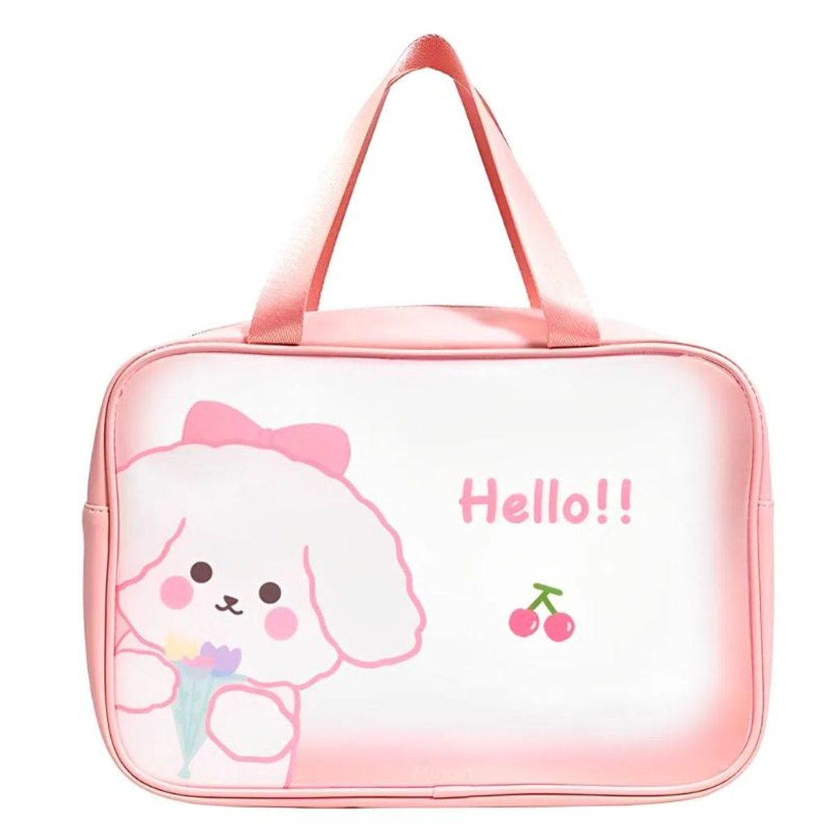 GENERICO - Bolsa de Maquillaje estuche neceser con diseño 31x21x12 - Rosado